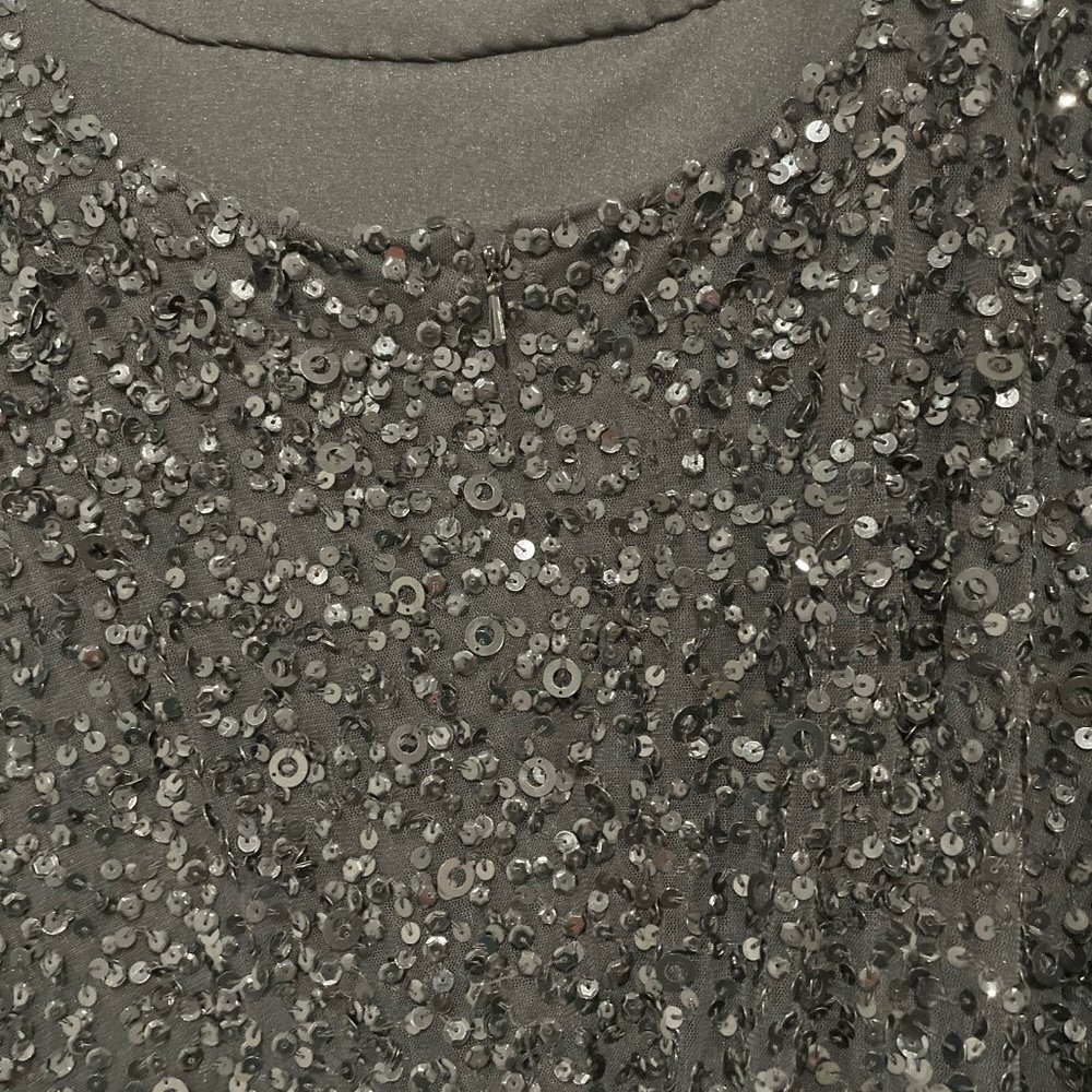 Adrianna Papell Women Black Sequinned Dress Size 18W - Picture 15 of 16